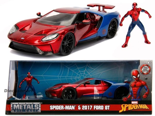 Jada 1:24 Spider-man & 2017 Ford GT with figure Diecast Model 99725